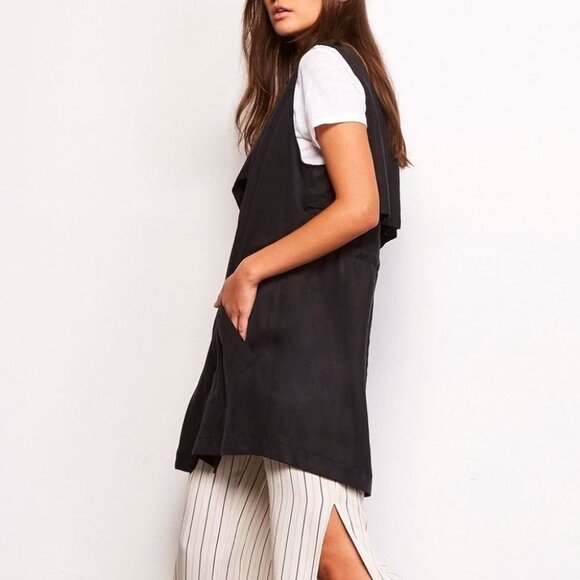 BB Dakota black Adam Utility Tencel waterfall vest - Picture 5 of 15